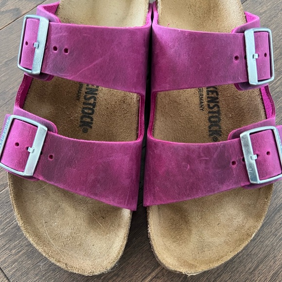 Birkenstock Women’s Fuchsia Double-Strap Sandals - Picture 2 of 10